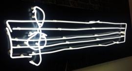 "5 lines" custom neon art sign